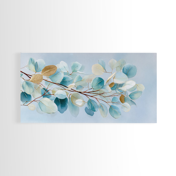 Neutral Botanical Branch Framed Canvas Print, Waiting Room Art, Fine Art, Waiting Room Decor, Oil Painting, Calm, WRA-2x1-95