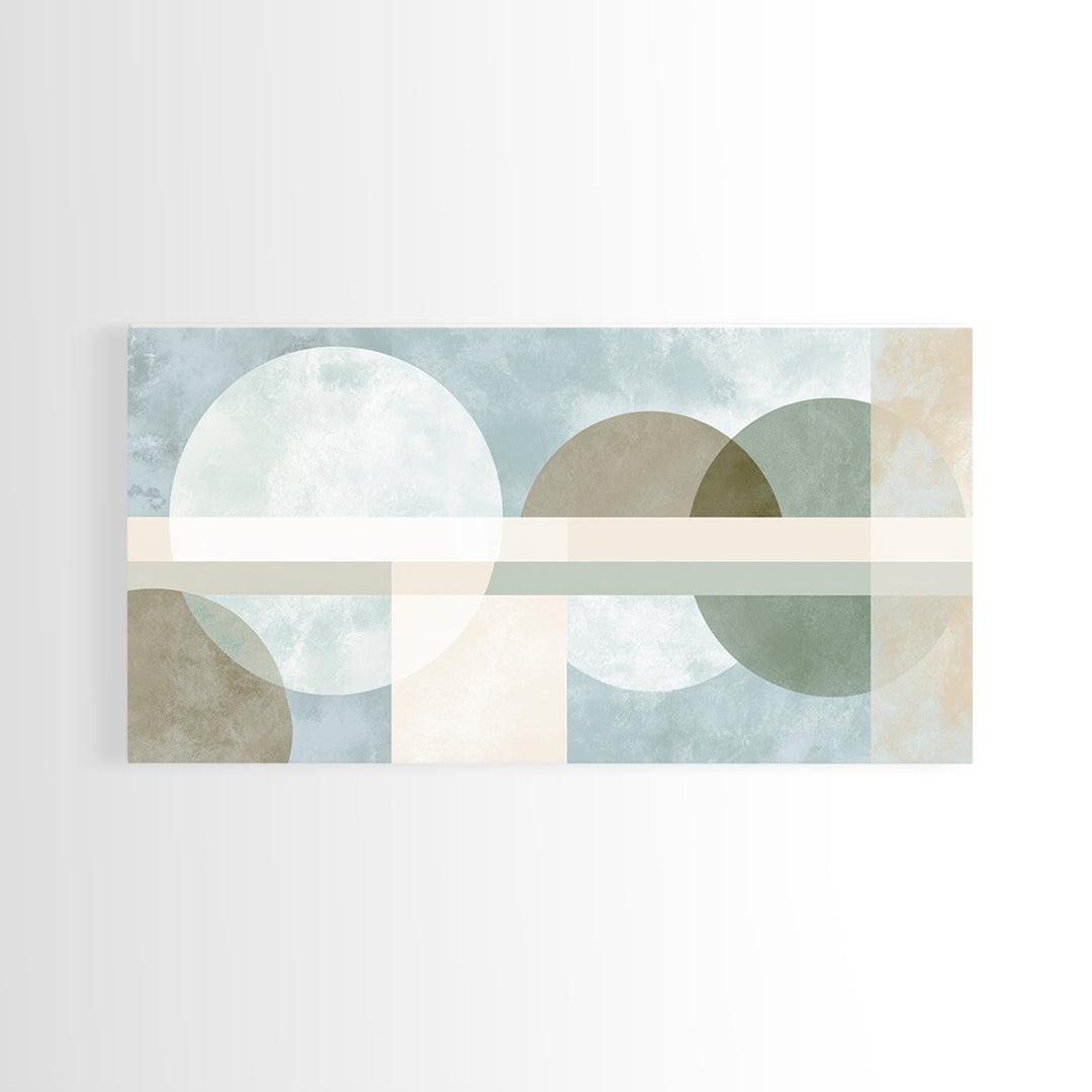 Minimal Geometric Composition Framed Canvas Print, Waiting Room Art, Floral Wall Art, Waiting Room Decor, Abstract Art, Calm, WRA-2x1-97