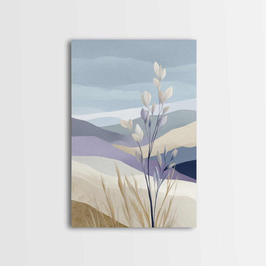 Soft Lavender Botanical Still Life Framed Canvas Print, Waiting Room Art, Art Print, Waiting Room Decor, Watercolor Art, Calm, WRA-2x3-100