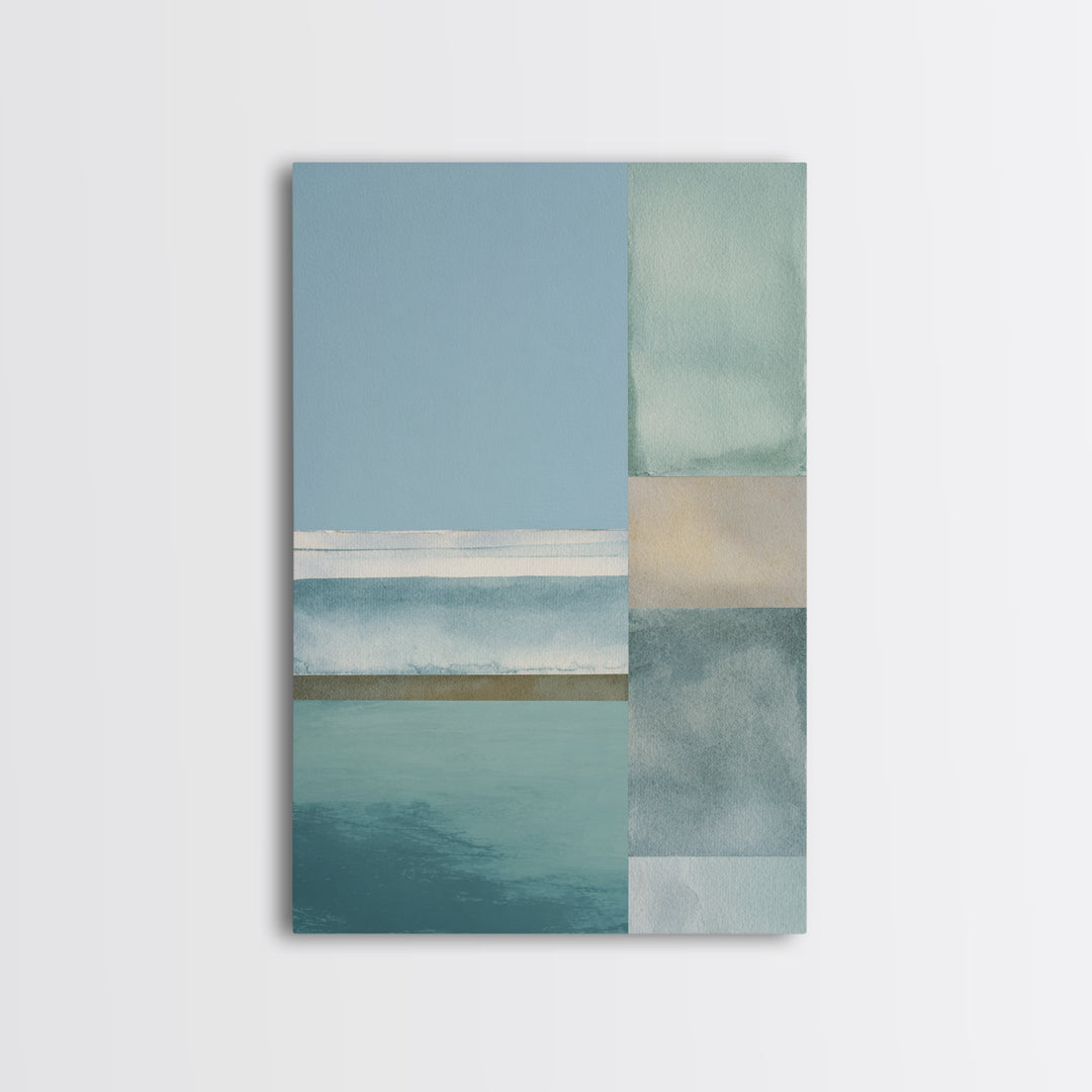 Minimal Geometric Composition Framed Canvas Print, Waiting Room Art, Wall Decor, Waiting Room Decor, Abstract Art, Calm, WRA-2x3-13