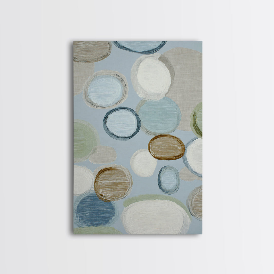 Abstract Circles Suggesting Calm Movement Framed Canvas Print, Waiting Room Art, Room Decor, Waiting Room Decor, Abstract Art, WRA-2x3-18
