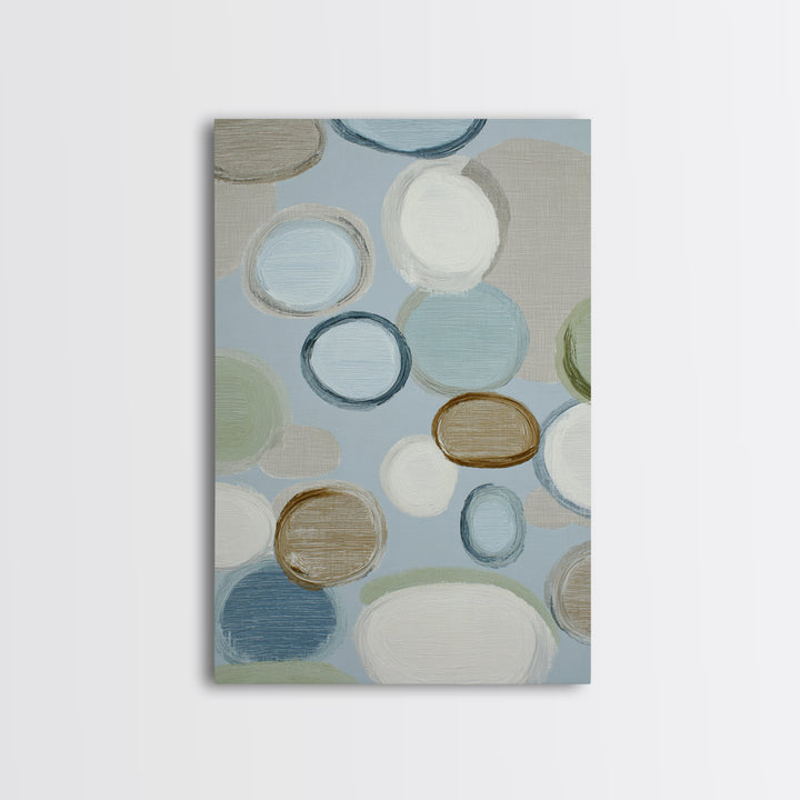 Abstract Circles Suggesting Calm Movement Framed Canvas Print, Waiting Room Art, Room Decor, Waiting Room Decor, Abstract Art, WRA-2x3-18