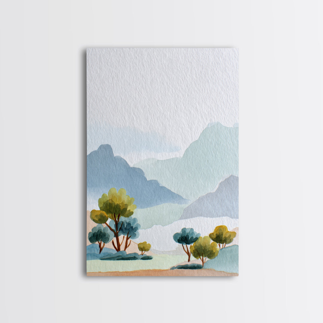 Warm Desert Sunrise Framed Canvas Print, Waiting Room Art, Contemporary Art, Waiting Room Decor, Calm, Living Room Wall Art, WRA-2x3-21