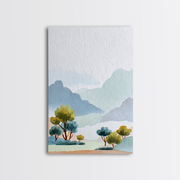 Warm Desert Sunrise Framed Canvas Print, Waiting Room Art, Contemporary Art, Waiting Room Decor, Calm, Living Room Wall Art, WRA-2x3-21