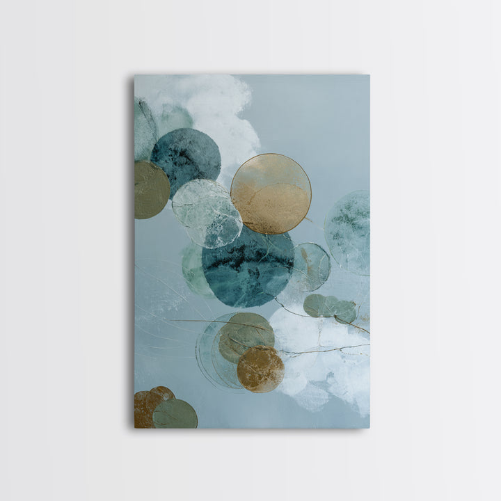 Abstract Circles Suggesting Calm Movement Framed Canvas Print, Waiting Room Art, Room Decor, Waiting Room Decor, Abstract Art, WRA-2x3-42