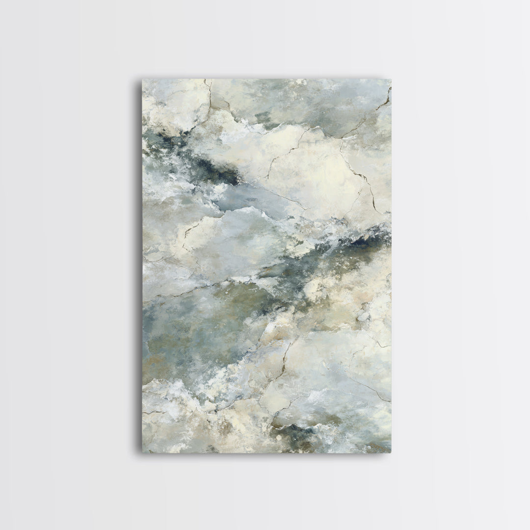 Light Marble Texture Abstract Framed Canvas Print, Waiting Room Art, Neutral Decor, Waiting Room Decor, Fine Art, Calm, WRA-2x3-56