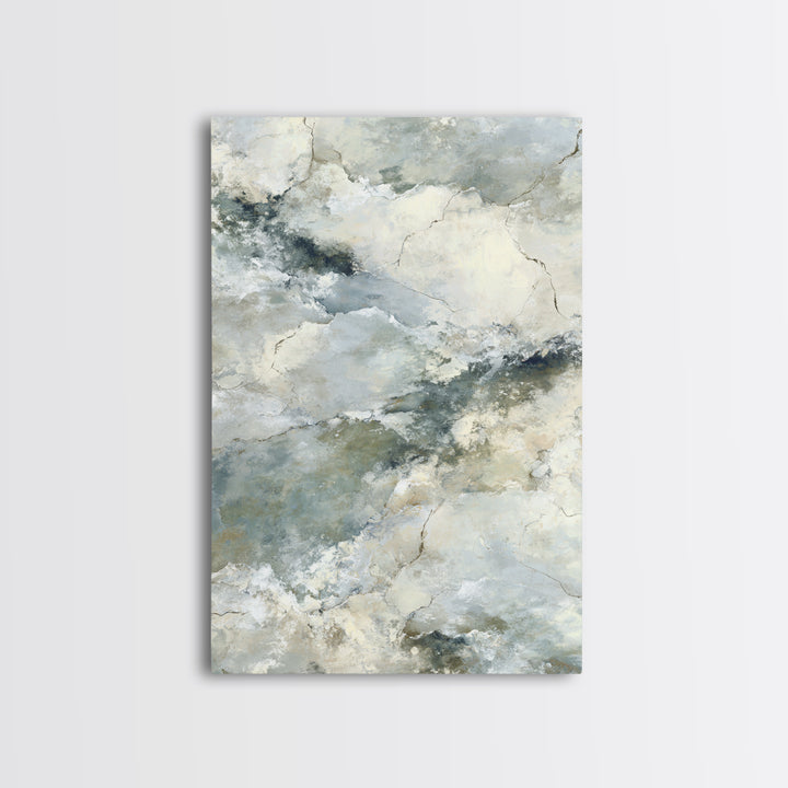 Light Marble Texture Abstract Framed Canvas Print, Waiting Room Art, Neutral Decor, Waiting Room Decor, Fine Art, Calm, WRA-2x3-56