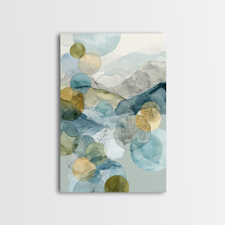 Abstract Circles Suggesting Calm Movement Canvas Print, Waiting Room Art, Home Decor, Waiting Room Decor, Fine Art, Calm, WRA-2x3-66