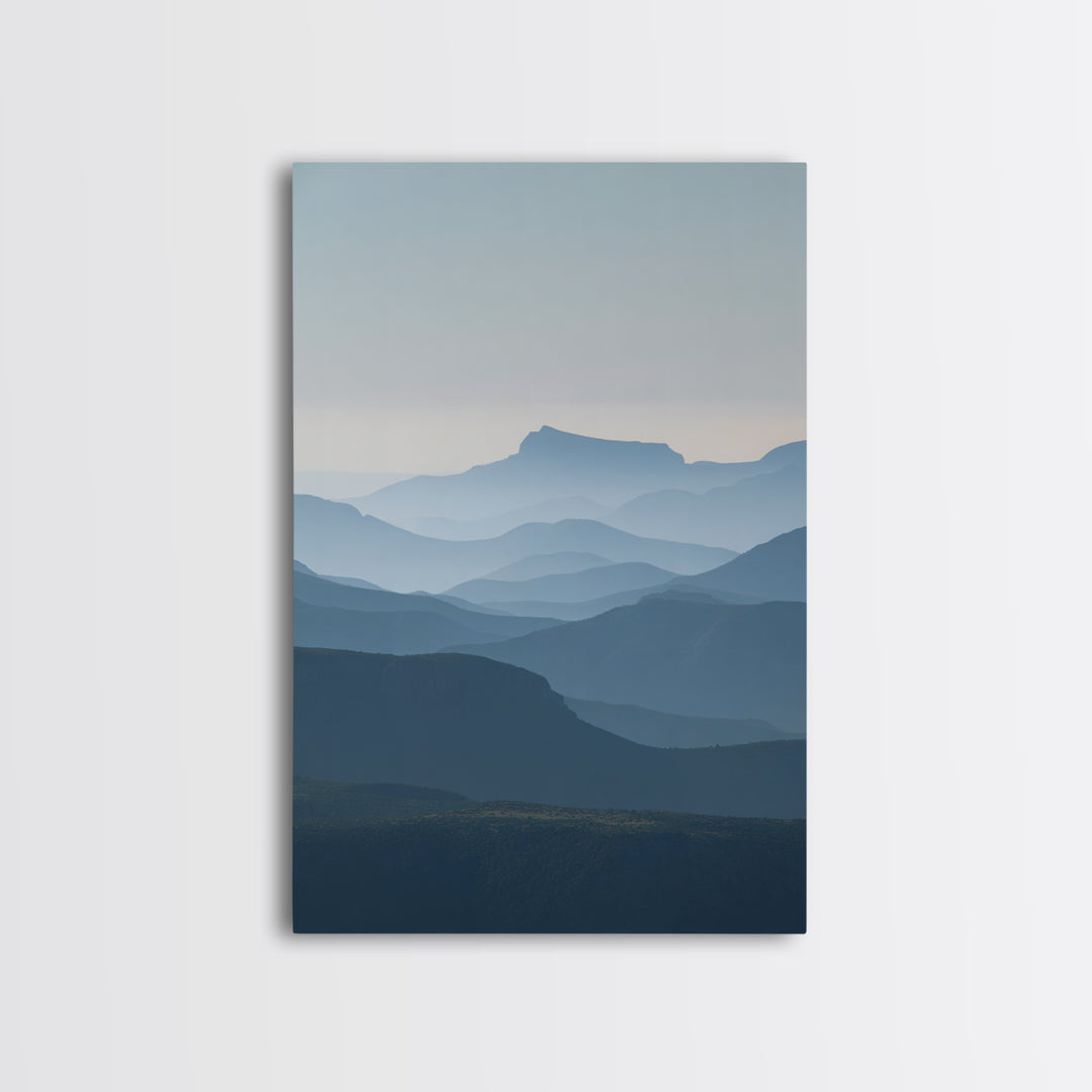 Simple Mountain Layers Canvas Print, Waiting Room Art, Art, Waiting Room Decor, Oil Painting, Calm, Bauhaus Print, WRA-2x3-70