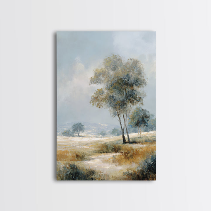 Open Field with Distant Tree Canvas Print, Waiting Room Art, Art, Waiting Room Decor, Calm, Bauhaus Print, Minimalist Wall Art, WRA-2x3-79