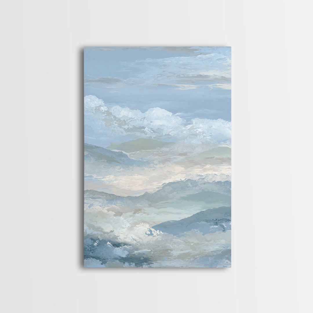 Light Marble Texture Abstract Framed Canvas Print, Waiting Room Art, Abstract, Waiting Room Decor, Abstract Art, Calm, WRA-2x3-8