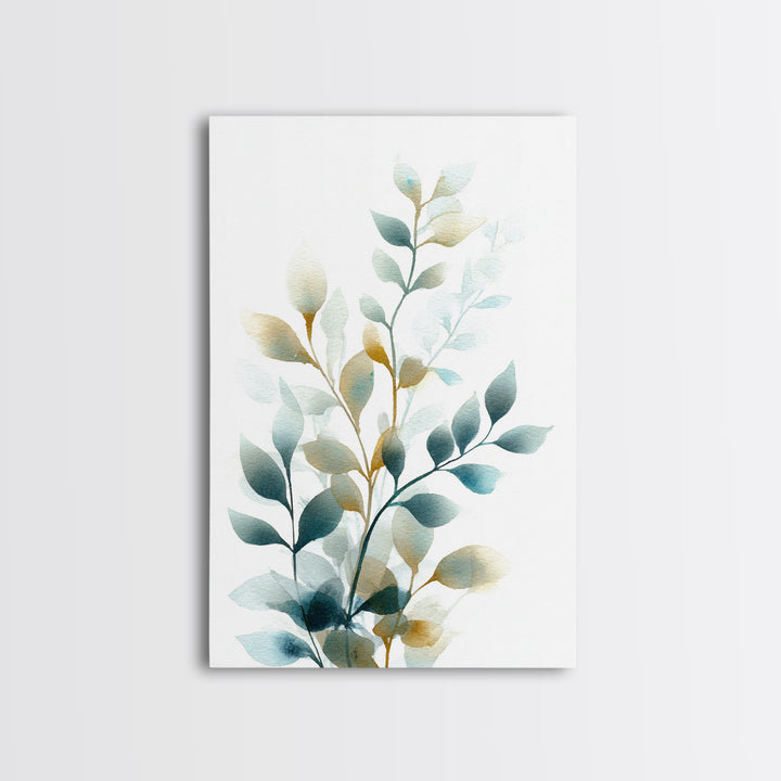 Neutral Botanical Branch Framed Canvas Print, Waiting Room Art, Bauhaus Print, Waiting Room Decor, Calm, Dental Office Decor, WRA-2x3-83