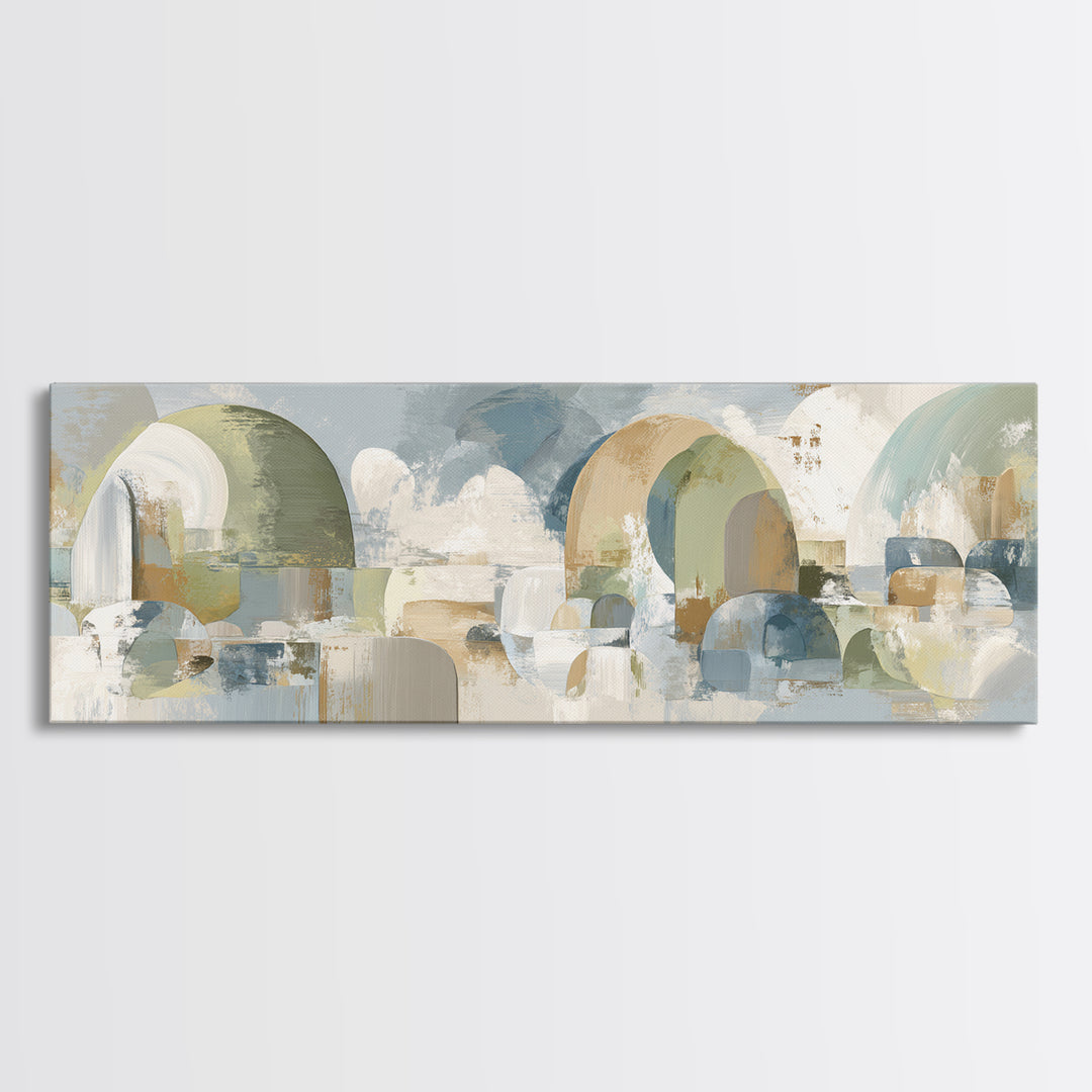 Modern Neutral Arch Abstraction Canvas Print, Waiting Room Art, Wall Sculpture, Waiting Room Decor, Calm, Dog Wall Art, WRA-3x1-13