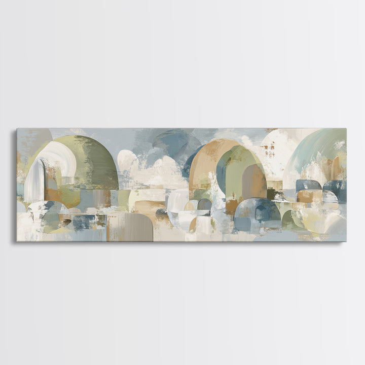 Modern Neutral Arch Abstraction Canvas Print, Waiting Room Art, Wall Sculpture, Waiting Room Decor, Calm, Dog Wall Art, WRA-3x1-13