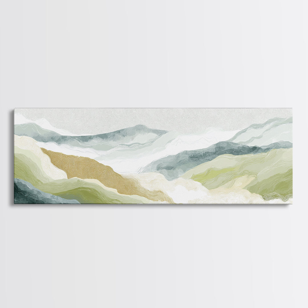Light Marble Texture Abstract Canvas Print, Waiting Room Art, Landscape, Waiting Room Decor, Abstract Art, Calm, Neutral Decor, WRA-3x1-16
