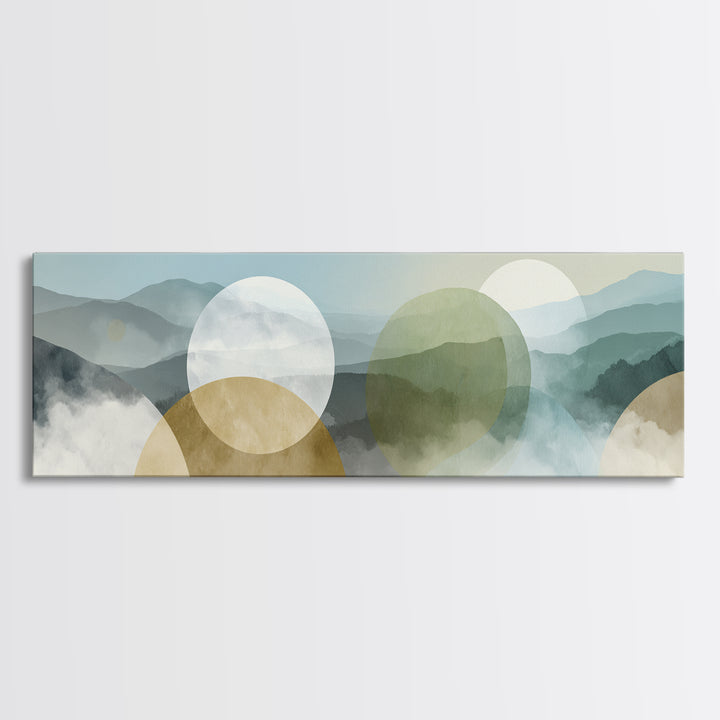 Abstract Circles Suggesting Calm Movement Canvas Print, Waiting Room Art, Wall Sculpture, Waiting Room Decor, Abstract Art, WRA-3x1-26