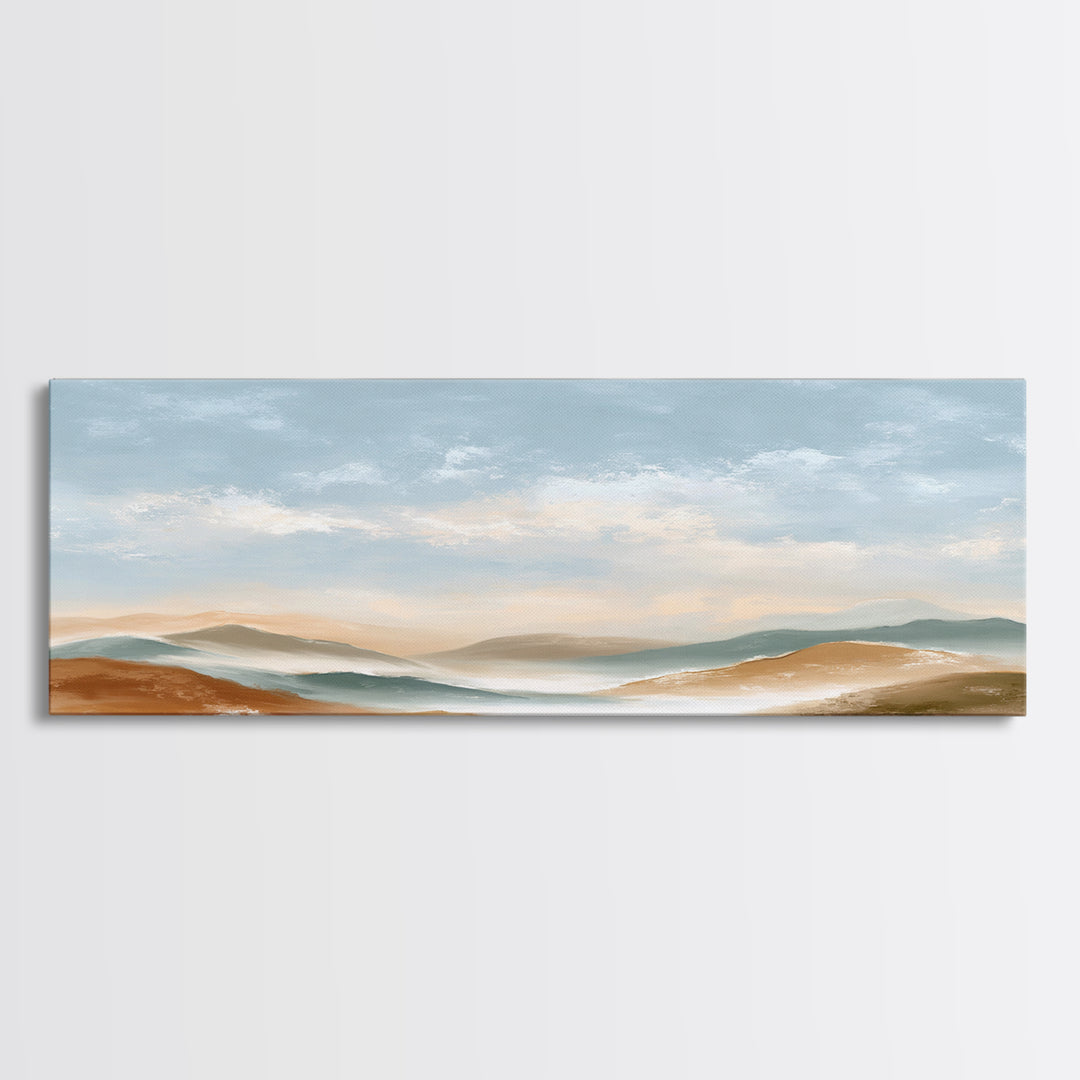 Warm Desert Sunrise Canvas Print, Waiting Room Art, Bauhaus Print, Waiting Room Decor, Fine Art, Calm, Dental Office Decor, WRA-3x1-29