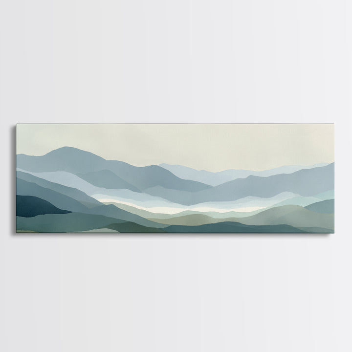 Simple Mountain Layers Canvas Print, Waiting Room Art, Wall Art, Waiting Room Decor, Fine Art, Calm, Floral Wall Art, WRA-3x1-30