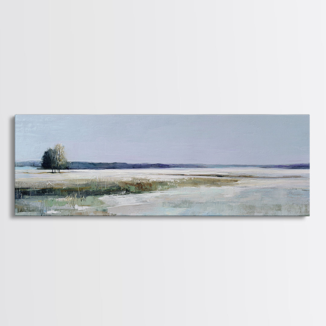 Open Field with Distant Tree Canvas Print, Waiting Room Art, Fine Art Print, Waiting Room Decor, Fine Art, Calm, Wall Decor, WRA-3x1-39