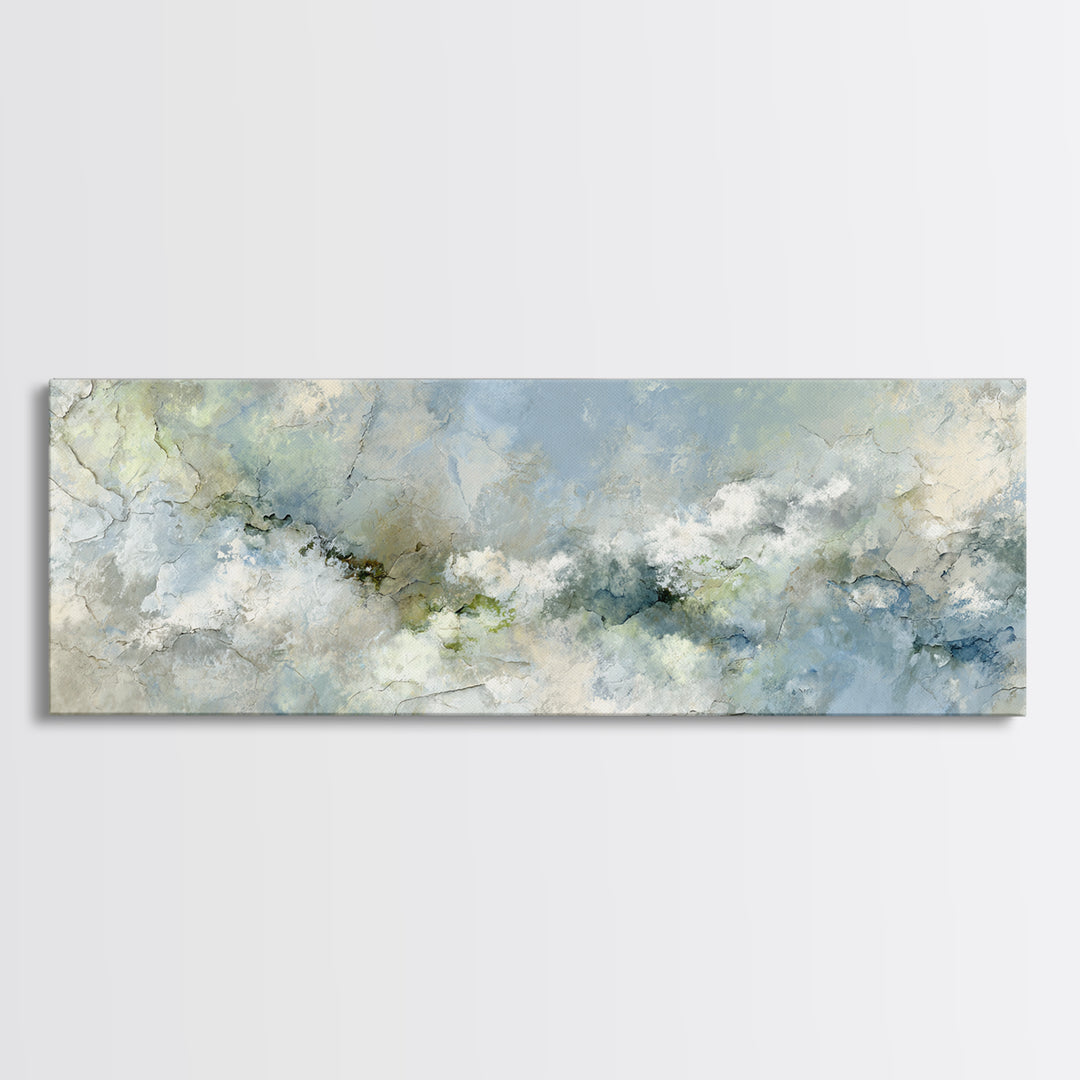 Light Marble Texture Abstract Canvas Print, Waiting Room Art, Gallery Decor, Waiting Room Decor, Fine Art, Calm, WRA-3x1-40