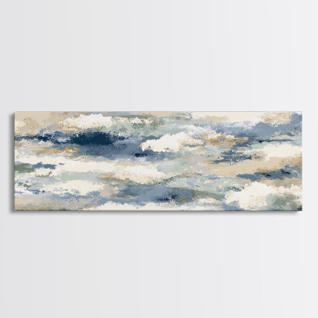 Soft Abstract Waves Canvas Print, Waiting Room Art, Bauhaus Print, Waiting Room Decor, Abstract Art, Calm, Dental Office Decor, WRA-3x1-42