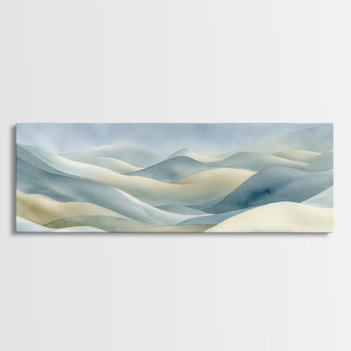 Soft Abstract Waves Canvas Print, Waiting Room Art, Bauhaus Print, Waiting Room Decor, Abstract Art, Calm, Dental Office Decor, WRA-3x1-66