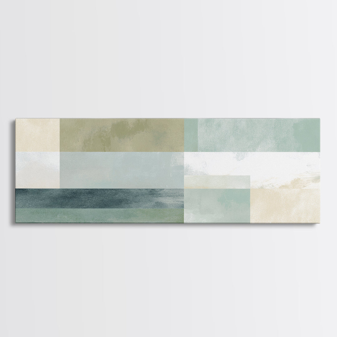 Minimal Geometric Composition Framed Canvas Print, Waiting Room Art, Soundwave Art, Waiting Room Decor, Fine Art, Calm, WRA-3x1-69