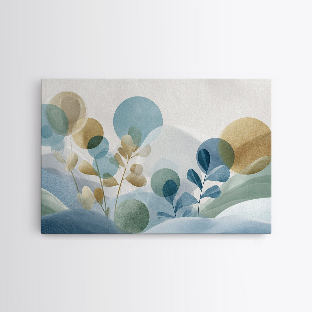 Abstract Circles Suggesting Calm Movement Framed Canvas Print, Waiting Room Art, Abstract Art, Waiting Room Decor, Calm, WRA-3x2-14