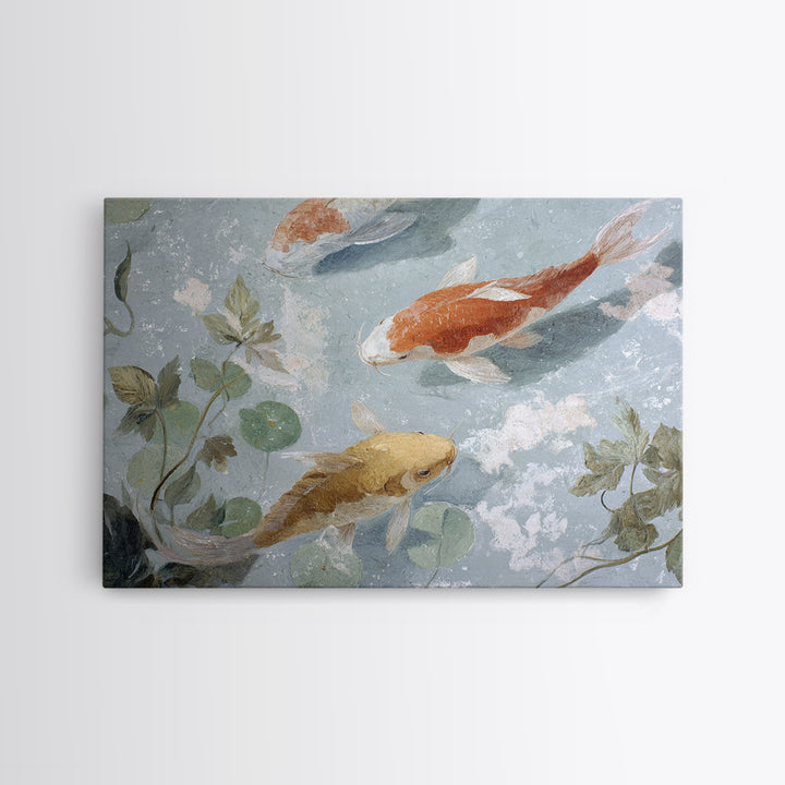 Gentle Koi Fish Framed Canvas Print, Waiting Room Art, Printable Wall Art, Waiting Room Decor, Calm, Office Wall Decor, WRA-3x2-2