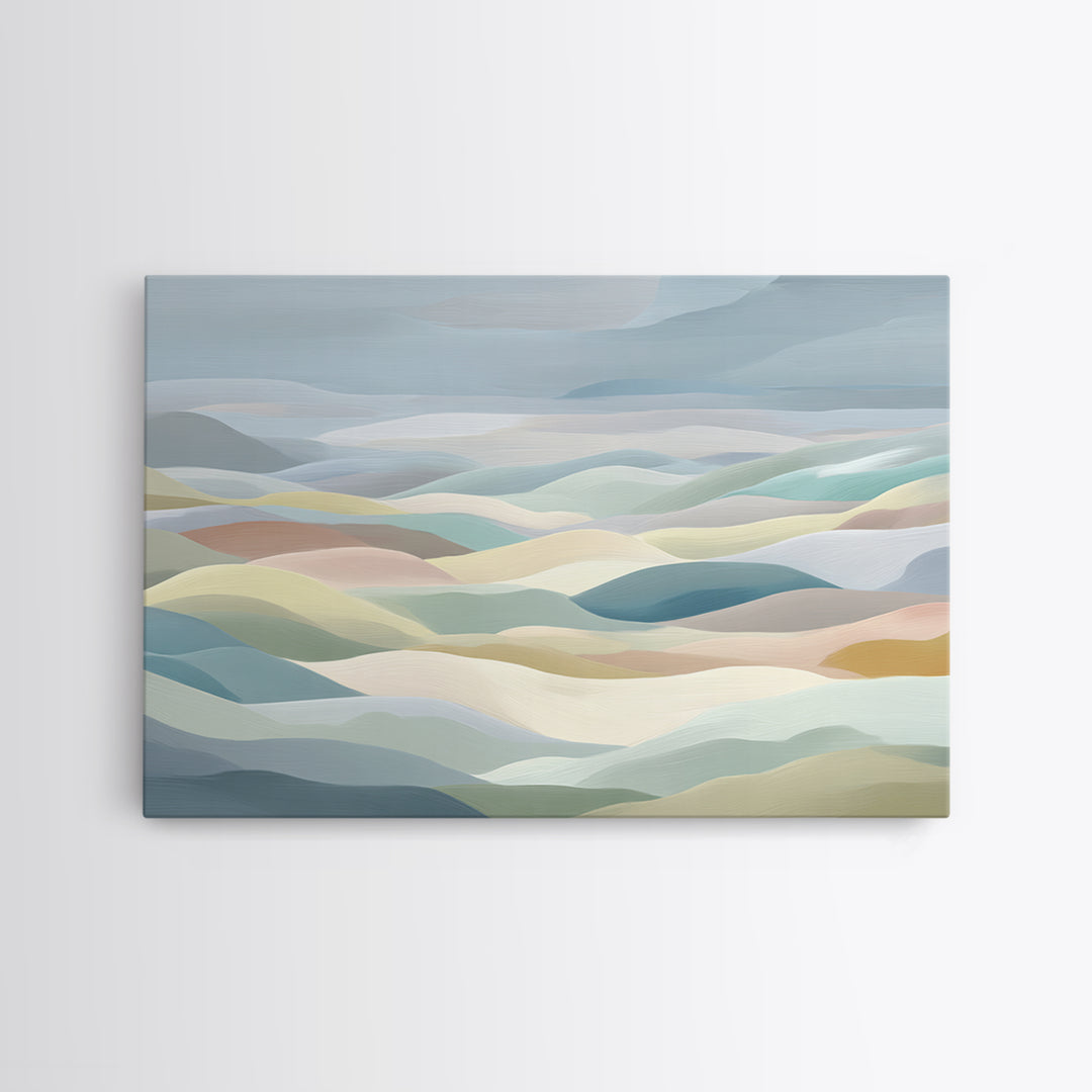 Pastel Rainbow Shapes for Pediatric Spaces Canvas Print, Waiting Room Art, Printable Art, Waiting Room Decor, Abstract Art, WRA-3x2-22