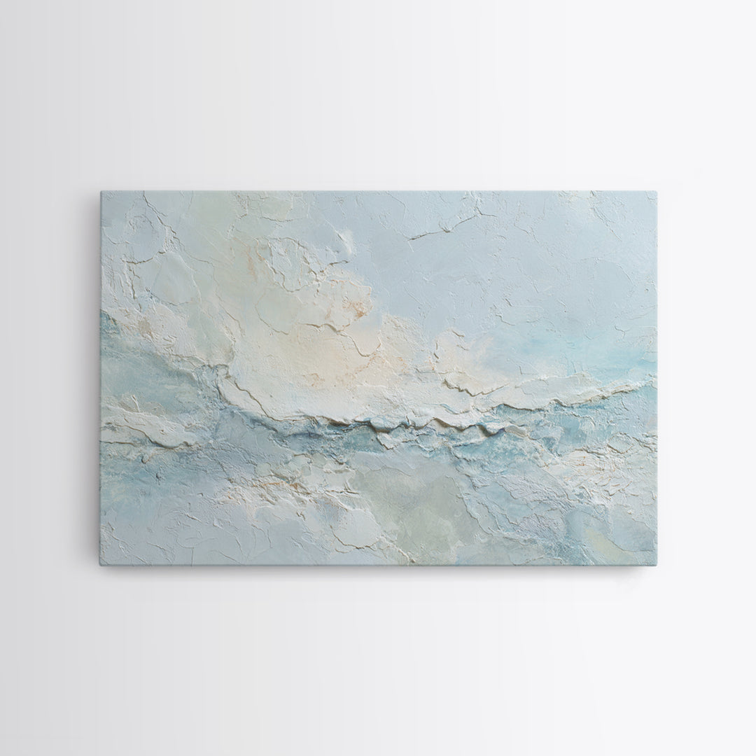 Light Marble Texture Abstract Framed Canvas Print, Waiting Room Art, Wall Sculpture, Waiting Room Decor, Abstract Art, Calm, WRA-3x2-28