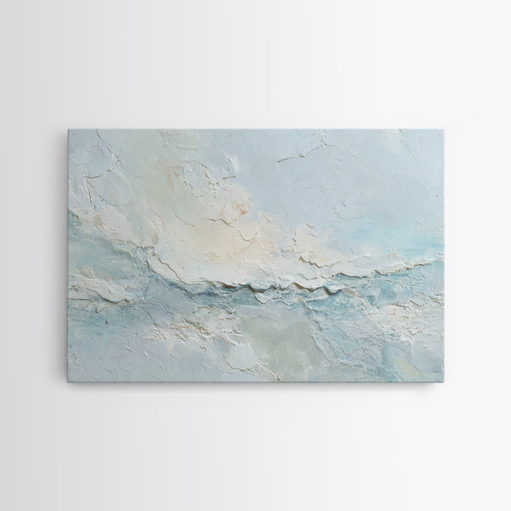 Light Marble Texture Abstract Framed Canvas Print, Waiting Room Art, Wall Sculpture, Waiting Room Decor, Abstract Art, Calm, WRA-3x2-28