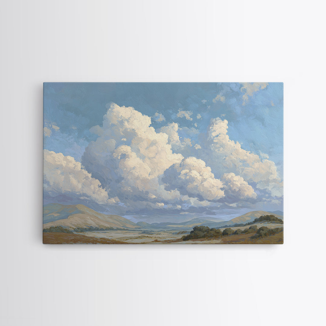 Large Cloudscape with Hopeful Light Canvas Print, Waiting Room Art, Abstract, Waiting Room Decor, Watercolor Art, Calm, WRA-3x2-44
