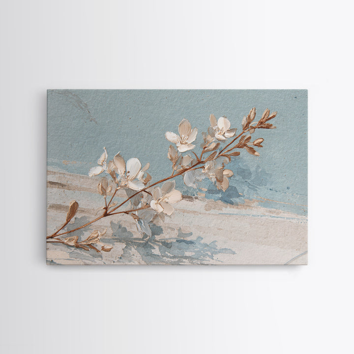 Coastal Horizon with Pale Sand and Water Canvas Print, Waiting Room Art, Digital Art Print, Waiting Room Decor, Fine Art, Calm, WRA-3x2-61