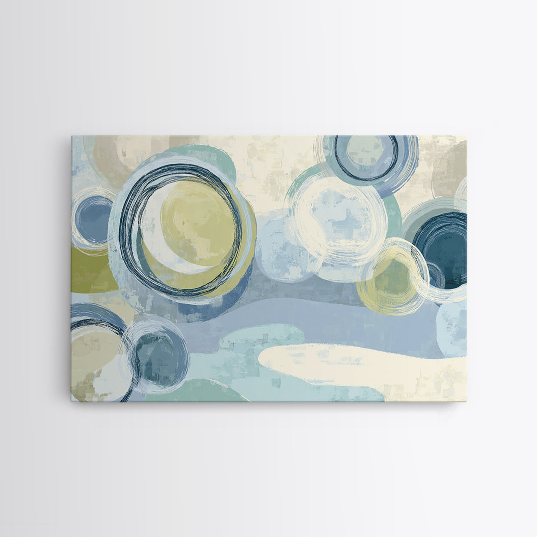 Abstract Circles Suggesting Calm Movement Canvas Print, Waiting Room Art, Floral Wall Art, Waiting Room Decor, Abstract Art, WRA-3x2-62