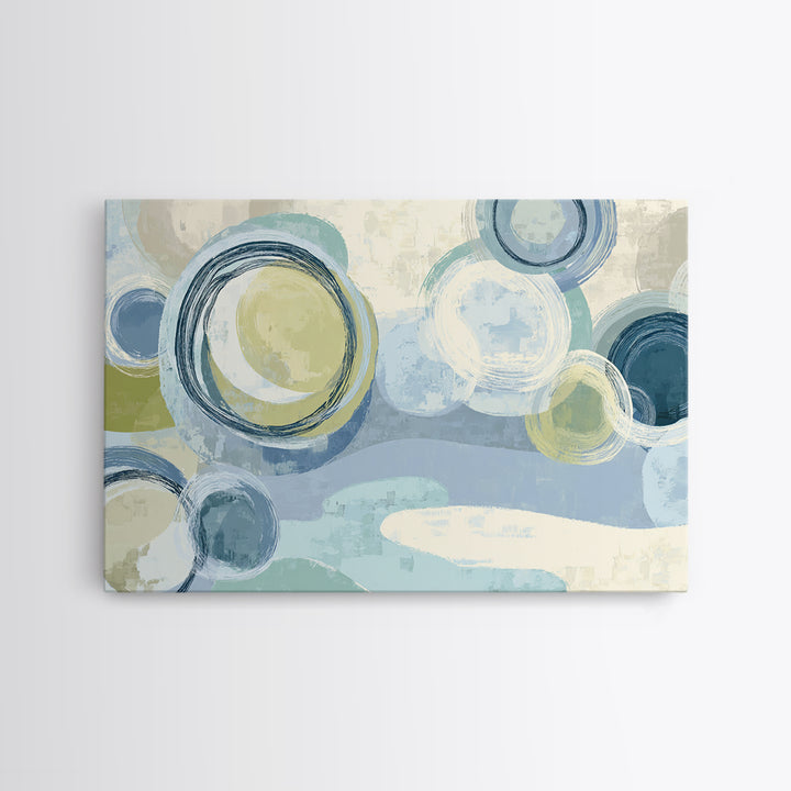 Abstract Circles Suggesting Calm Movement Canvas Print, Waiting Room Art, Floral Wall Art, Waiting Room Decor, Abstract Art, WRA-3x2-62