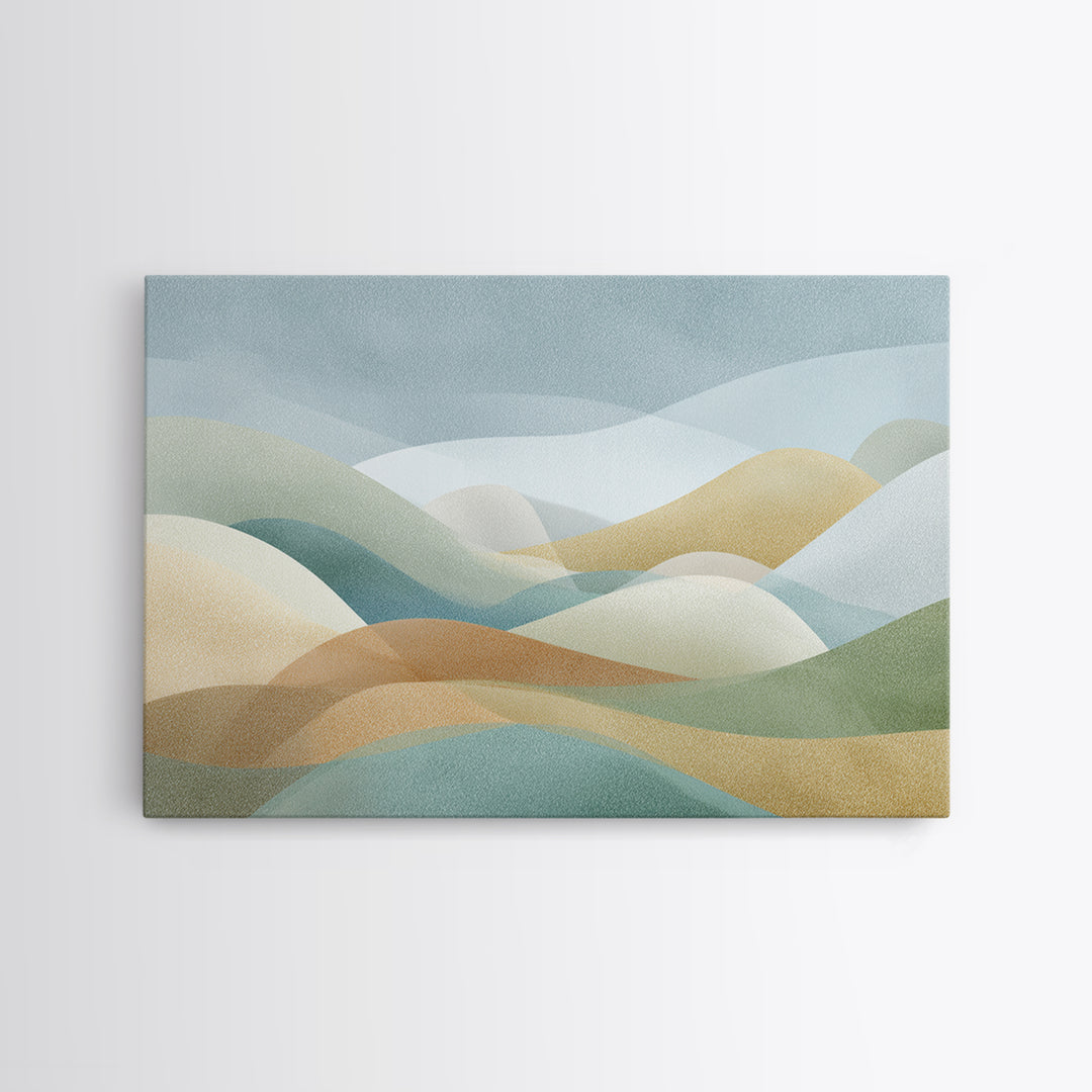 Pastel Rainbow Shapes for Pediatric Spaces Framed Canvas Print, Waiting Room Art, Bauhaus Print, Waiting Room Decor, WRA-3x2-70