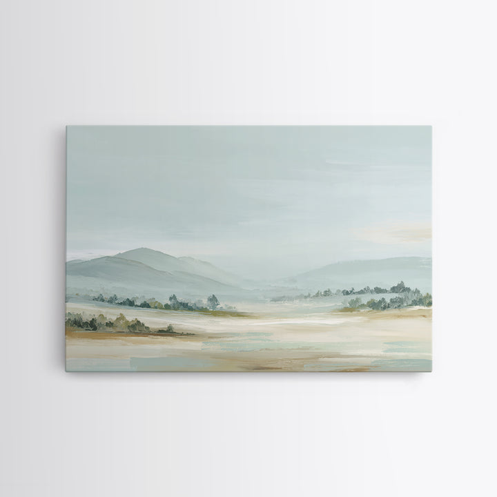 Calming Landscape with Open Sky and Gentle Framed Canvas Print, Waiting Room Art, Gallery Decor, Waiting Room Decor, Calm, WRA-3x2-77