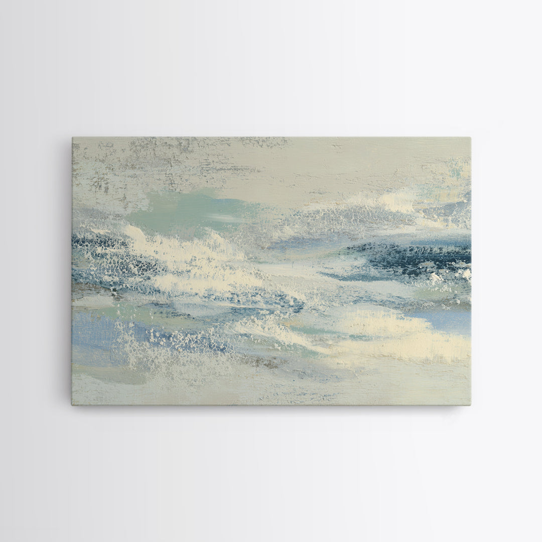 Soft Abstract Waves Framed Canvas Print, Waiting Room Art, Dental Wall Art, Waiting Room Decor, Abstract Art, Calm, WRA-3x2-78