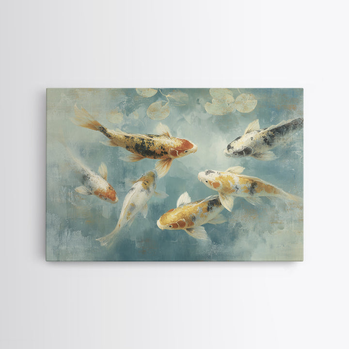 Gentle Koi Fish Canvas Print, Waiting Room Art, Digital Art Print, Waiting Room Decor, Fine Art, Calm, Fine Art Print, WRA-3x2-98