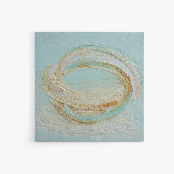 Incense Smoke Forming Abstract Curves Framed Canvas Print, Yoga Studio Art, Feminine Wall Art, Yoga Studio Decor, Balance, YSA-1x1-21