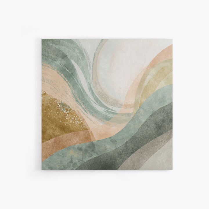 Abstract Breath Waves Framed Canvas Print, Yoga Studio Art, Modern Decor, Yoga Studio Decor, Fine Art, Balance, Art Print, YSA-1x1-79