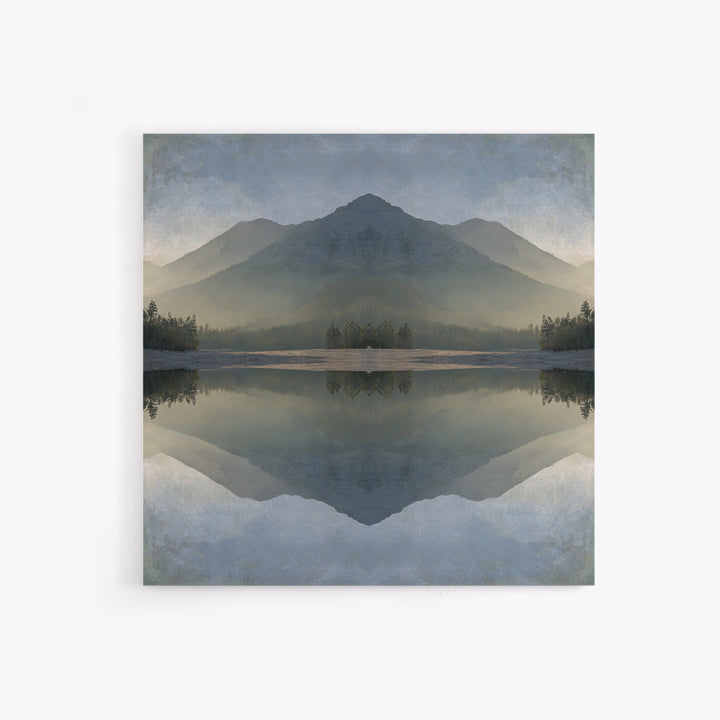 Sunrise Mountain Lake Reflection Canvas Print, Yoga Studio Art, Southwest Decor, Yoga Studio Decor, Fine Art, Balance, YSA-1x1-92