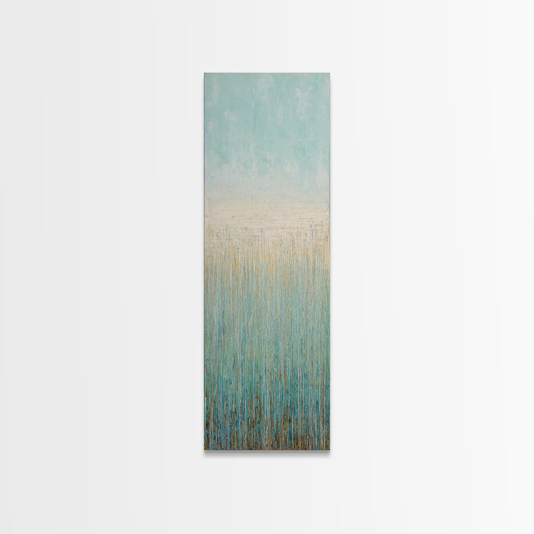 Abstract Breath Waves Framed Canvas Print, Yoga Studio Art, Art Print, Yoga Studio Decor, Fine Art, Balance, Large Wall Decor, YSA-1x3-19