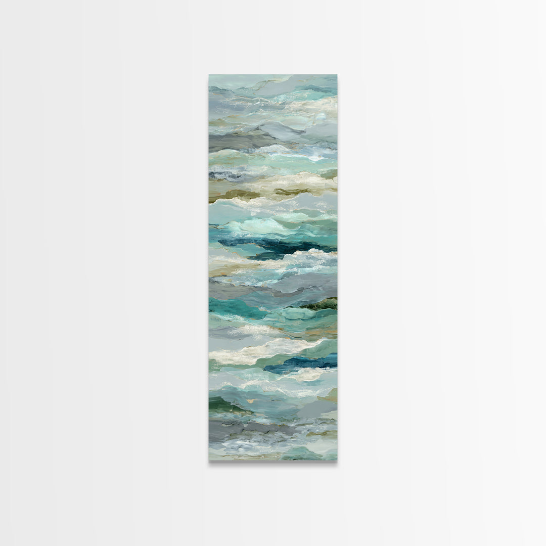 Abstract Breath Waves Canvas Print, Yoga Studio Art, Wall Art Print, Yoga Studio Decor, Abstract Art, Balance, Yoga Gift, YSA-1x3-43