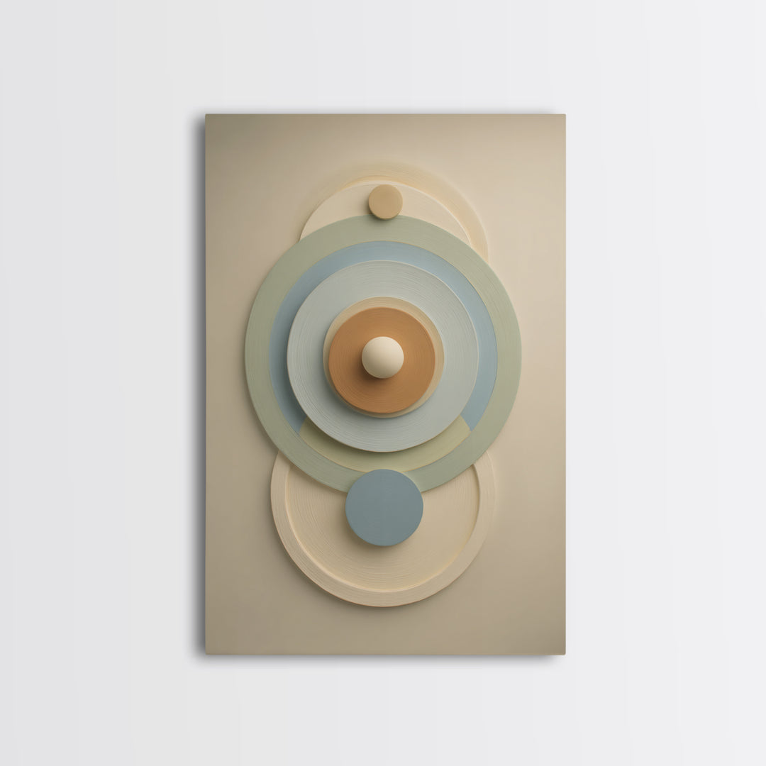 Chakra Color Circles Framed Canvas Print, Yoga Studio Art, Textured Painting, Yoga Studio Decor, Balance, Living Room Wall Art, YSA-2x3-22