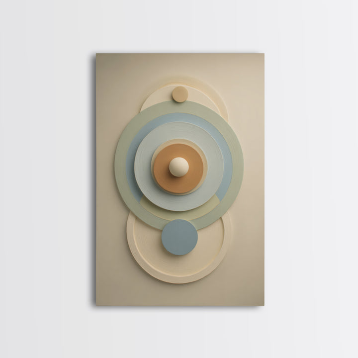 Chakra Color Circles Framed Canvas Print, Yoga Studio Art, Textured Painting, Yoga Studio Decor, Balance, Living Room Wall Art, YSA-2x3-22