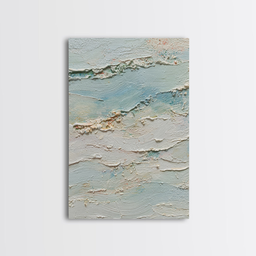 Abstract Breath Waves Framed Canvas Print, Yoga Studio Art, Yoga, Yoga Studio Decor, Abstract Art, Balance, Nature Prints, YSA-2x3-63