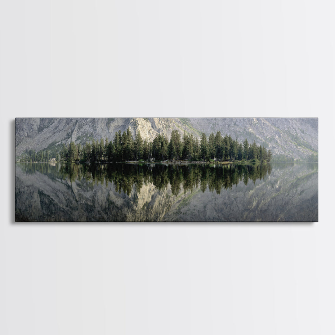 Sunrise Mountain Lake Reflection Canvas Print, Yoga Studio Art, Gym Art, Yoga Studio Decor, Fine Art, Balance, Minimalist Decor, YSA-3x1-36