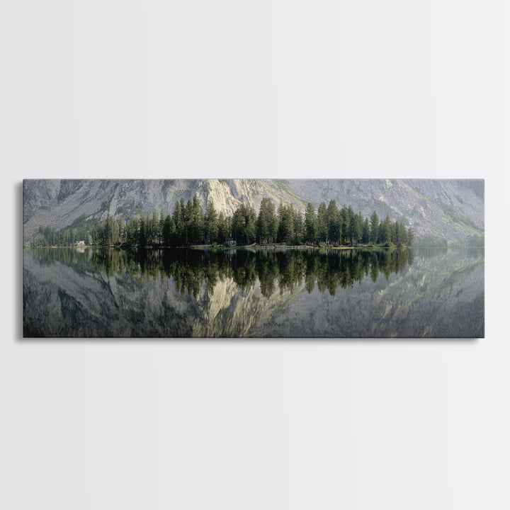 Sunrise Mountain Lake Reflection Canvas Print, Yoga Studio Art, Gym Art, Yoga Studio Decor, Fine Art, Balance, Minimalist Decor, YSA-3x1-36